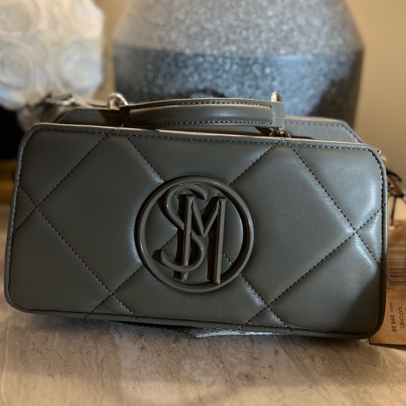 NWT - Steve Madden Bevie Quiled Lt. Olive Satchel. Retail $98 - Picture 10 of 16